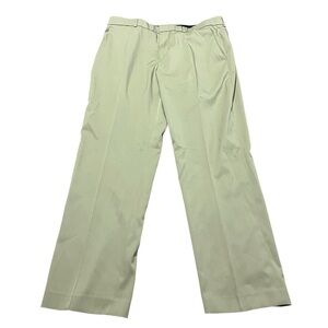 Perry Ellis Premium Men's Light Khaki Chinos Stretch Size 34 Golf Performance